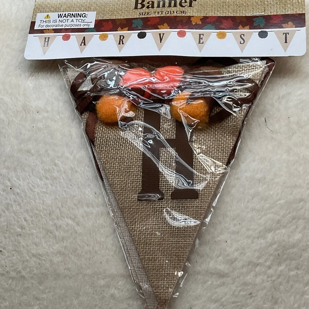 Autumn Harvest Banner with Orange and Brown Accents